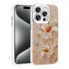 iPhone 15 Pro Max Kılıf Çiçek Desenli Parlak Taşlı Sert Silikon Garden Kapak