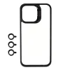 iPhone 15 Pro Max Kılıf Kamera Lens Korumalı Standlı Klon Lensli Kapak