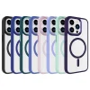 iPhone 15 Pro Max Kılıf Wireless Şarj Özellikli Krom M-safe Silikon Kapak