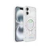 iPhone 16 Kılıf M-Safe Şarj Özellikli Şeffaf Folk Sert Kapak