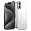 iPhone 16 Plus Kılıf M-safe Şarj Özellikli Şeffaf Cam Arka Yüzey G-Glass Kapak