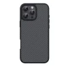 iPhone 16 Pro Kılıf M-safe Şarj Özellikli Karbon Fiber Tasarımlı Elnino Kapak