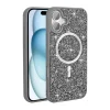 iPhone 16 Pro Kılıf Pırlanta Tasarımlı M-safe Şarj Özellikli Mozaik Silikon Kapak