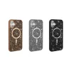 iPhone 17 Kılıf Pırlanta Tasarımlı M-safe Şarj Özellikli Mozaik Silikon Kapak