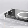 iPhone 17E Kılıf M-safe Şarj Özellikli Şeffaf Sert PC Embos Kapak