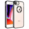 iPhone SE 2020 Kılıf Kamera Korumalı Logo Gösteren  Omega Kapak