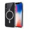 iPhone XS Max 6.5 Kılıf M-safe Şarj Özellikli Şeffaf Sert PC  Embos Kapak
