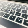 Macbook 13.3 Air 2020 A2337 Klavye Koruyucu Transparan Buzlu Silikon Ped