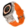 Watch Ultra 49mm KRD-101 Titanyum Metal Başlıklı Silikon Kordon