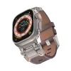 Watch Ultra 49mm KRD-114 Metal Başlıklı Suni Deri Kordon