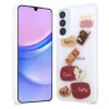 Samsung A14 Kılıf Parlayan Simli Kabartma Figürlü Cevze Kapak