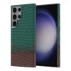 Samsung S23 Ultra Kılıf M-safe Şarj Özellikli Karbon Fiber Görünümlü Nekst Kapak