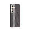 Samsung S24 Kılıf M-safe Şarj Özellikli Karbon Fiber Görünümlü Gros Kapak