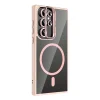 Samsung S24 Ultra Kılıf Standlı ve Kamera Lens Hediyeli M-Safe Şarj Özellikli Etro Kapak