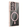 Samsung S24 Ultra Kılıf Standlı ve Kamera Lens Hediyeli M-Safe Şarj Özellikli Etro Kapak