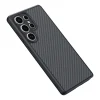 Samsung S25 Ultra Kılıf M-safe Şarj Özellikli Karbon Fiber Tasarımlı Elnino Kapak