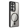 Samsung S25 Ultra Kılıf Standlı ve Kamera Lens Hediyeli M-Safe Şarj Özellikli Etro Kapak