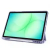 Samsung Tab A11 Plus Kılıf Tri Folding Kalem Bölmeli Standlı Kılıf
