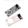 Samsung Z Flip 3 Kılıf Wireless Şarj Özellikli Airbagli  Kıpta Anti Shock M-safe Kapak