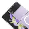 Samsung Z Flip 4 Kamera Korumalı M-Safe Şarj Özellikli Şeffaf London Sert PC Kapak
