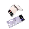 Samsung Z Flip 4 Kılıf Wireless Şarj Özellikli Airbagli  Kıpta Anti Shock M-safe Kapak
