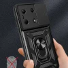 İnfinix Note 30 4G Kılıf Magnetik Standlı Kamera Korumalı Sürgülü Vega Kapak