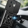 İnfinix Zero 30 4G Kılıf Magnetik Standlı Kamera Korumalı Sürgülü Vega Kapak