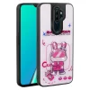Oppo A9 2020 Kılıf Parlayan Kabartmalı İkonik Figürlü Amas Silikon Kapak