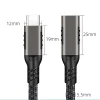 Qgeem Extension USB3.2 Type-C PD Uzatma Kablosu 100W 20Gbps 4K@60Hz 3 Metre