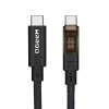 Qgeem QG04 Dijital LED Göstergeli Type-C to Type-C PD 40G 8K@60Hz Data Kablosu 240W 1M