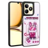 Realme C55 Kılıf Parlayan Kabartmalı İkonik Figürlü Amas Silikon Kapak