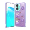 Realme C55 Kılıf Parlayan Simli Kabartma Figürlü Cevze Kapak