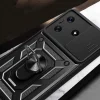 Tecno Spark 10C Kılıf Magnetik Standlı Kamera Korumalı Sürgülü Vega Kapak