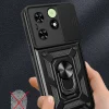 Tecno Spark 20C Kılıf Magnetik Standlı Kamera Korumalı Sürgülü Vega Kapak
