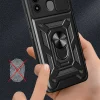 Tecno Spark 8C Kılıf Magnetik Standlı Kamera Korumalı Sürgülü Vega Kapak
