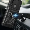 Tecno Spark 8C Kılıf Magnetik Standlı Kamera Korumalı Sürgülü Vega Kapak