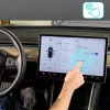 Tesla Yeni Model Y 2in1 Araç Multimedya Ekran Koruyucu Uygulama Aparatlı Premium Mat Temperli Cam Ekran Koruyucu