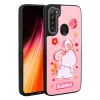 Xiaomi Redmi Note 8 Kılıf Parlayan Kabartmalı İkonik Figürlü Amas Silikon Kapak