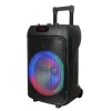 GD-1203 Dijital LED Göstergeli FM Radyolu Mikrofonlu RGB TWS 12 inç Stereo Bass Kablosuz Karaoke Hoparlör