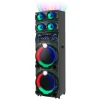GD-2126 Dijital LED Göstergeli FM Radyolu Mikrofonlu RGB TWS Çift 12 inç Stereo Bass Kablosuz Karaoke Hoparlör