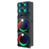 GD-2126 Dijital LED Göstergeli FM Radyolu Mikrofonlu RGB TWS Çift 12 inç Stereo Bass Kablosuz Karaoke Hoparlör
