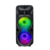 GD-2402 Dijital LED Göstergeli FM Radyolu Mikrofonlu RGB TWS Çift 4 inç Stereo Bass Kablosuz Karaoke Hoparlör
