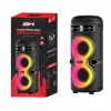 GD-2402 Dijital LED Göstergeli FM Radyolu Mikrofonlu RGB TWS Çift 4 inç Stereo Bass Kablosuz Karaoke Hoparlör