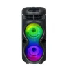 GD-2402 Dijital LED Göstergeli FM Radyolu Mikrofonlu RGB TWS Çift 4 inç Stereo Bass Kablosuz Karaoke Hoparlör