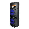GD-2809 Dijital LED Göstergeli FM Radyolu Mikrofonlu RGB TWS Çift 8 inç Stereo Bass Kablosuz Karaoke Hoparlör