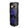 GD-2809 Dijital LED Göstergeli FM Radyolu Mikrofonlu RGB TWS Çift 8 inç Stereo Bass Kablosuz Karaoke Hoparlör