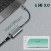 QG03 USB-A to RJ45 USB3.0 Ethernet Dönüştürücü Kablo 1000Mbps 22cm