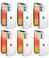 iPhone 12 Kılıf Kamera Korumalı Renkli Çerçeveli Garaj Kapak