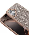 iPhone 16 Kılıf Parlak Taşlı Tasarım Pırlanta Kapak
