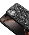 iPhone 16 Kılıf Parlak Taşlı Tasarım Pırlanta Kapak